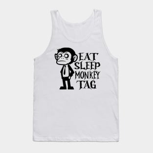 monkey Tag VR Gamer Shirt for Kids, Teen Eat Sleep monkey T-Shirt Tank Top